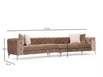 Detail produktu Štvormiestna pohovka Como - Dark Cream