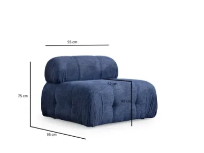 Detail produktu Trojmiestna pohovka Petite 3 - Night Blue