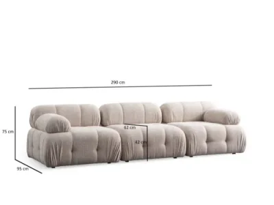 Detail produktu Trojmiestna pohovka Petite 3 - Cream