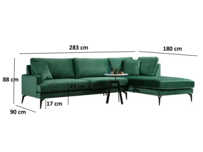 Detail produktu Rohová sedacia súprava / Rohová pohovka Papira Corner (L3+CHL)