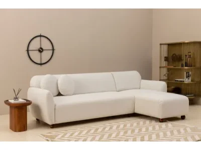 Rohová sedacia súprava / Rohová pohovka Eddy Corner Right (L3-CHL) - White