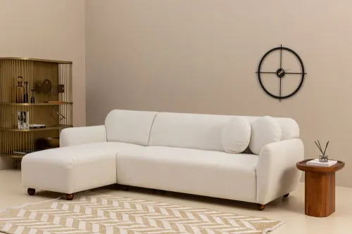 Rohová sedacia súprava / Rohová pohovka Eddy Corner Left (CHL-3R) - White