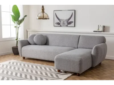 Rohová sedacia súprava / Rohová pohovka Eddy Corner (L3-CHL) - Light Grey