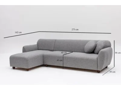 Detail produktu Rohová sedacia súprava / Rohová pohovka Eddy Corner (CHL-3R) - Light Grey