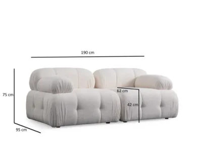 Detail produktu Rohová sedacia súprava / Rohová pohovka Petite 2 - White