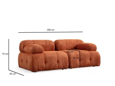 Detail produktu Rohová sedacia súprava / Rohová pohovka Petite 2 - Orange