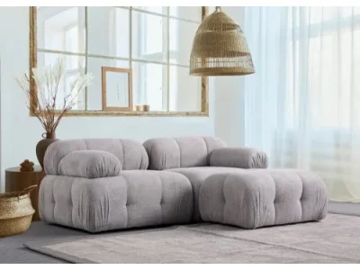 Detail produktu Rohová sedacia súprava / Rohová pohovka Petite 2 - Light Grey