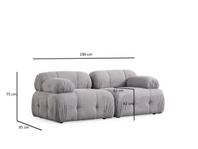 Detail produktu Rohová sedacia súprava / Rohová pohovka Petite 2 - Light Grey