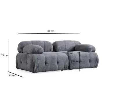 Detail produktu Rohová sedacia súprava / Rohová pohovka Petite 2 - Grey