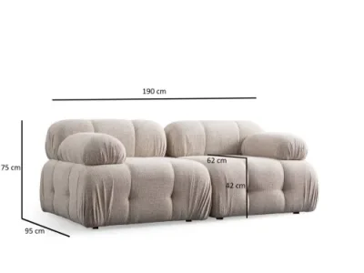 Detail produktu Rohová sedacia súprava / Rohová pohovka Petite 2 - Cream