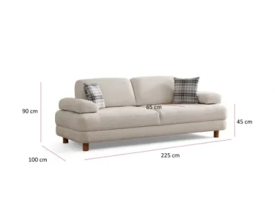 Detail produktu Trojmiestna rozkladacia pohovka Nice 3 Seater - Cream