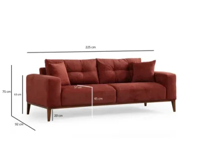 Detail produktu Trojmiestna rozkladacia pohovka Sinor 3 Seater - Tile Red