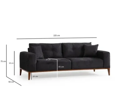 Detail produktu Trojmiestna rozkladacia pohovka Sinor 3 Seater - Anthracite