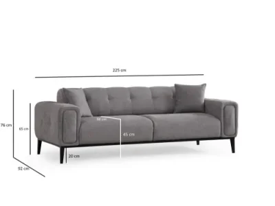 Detail produktu Trojmiestna rozkladacia pohovka Athena 3 Seater - Light Grey