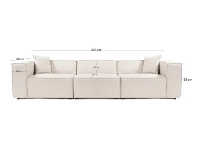 Detail produktu Trojmiestna pohovka Lora 3 Seater - Light Brown