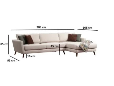 Detail produktu Rohová rozkladacia pohovka Mayorka Corner Large Right ( L3 - Chl ) - Beige