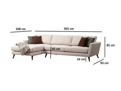 Detail produktu Rohová rozkladacia pohovka Mayorka Corner Large Left (Chl - 3R ) - Beige