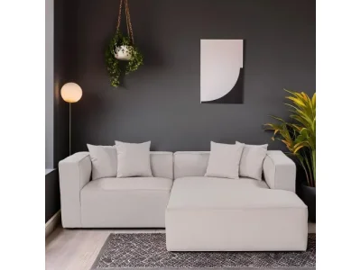 Rohová sedacia súprava / Rohová pohovka Mora XL Corner Left (CHLLeft -1R) - Ecru