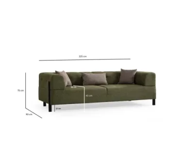 Detail produktu Trojmiestna pohovka Gio 3 Seater - Green