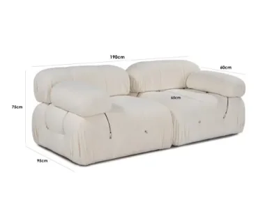 Detail produktu Dvojmiestna pohovka Bubble 2 Seater (L1-1R) - Cream