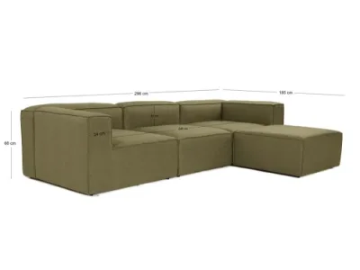 Detail produktu Rohová sedacia súprava / Rohová pohovka Fora - Green