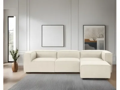 Rohová sedacia súprava / Rohová pohovka Fora - Ecru