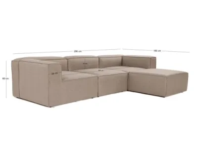 Detail produktu Rohová sedacia súprava / Rohová pohovka Fora - Brown