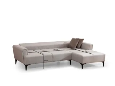 Detail produktu Rohová rozkladacia pohovka Hamlet Right- Ecru