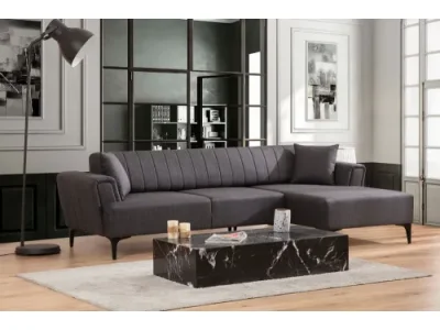 Rohová rozkladacia pohovka Hamlet Right- Dark Grey