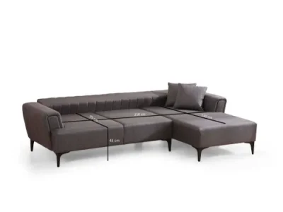 Detail produktu Rohová rozkladacia pohovka Hamlet Right- Dark Grey