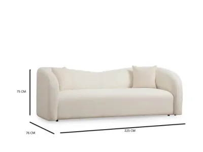 Detail produktu Trojmiestna pohovka Asos Cream - 3