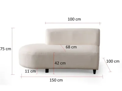 Detail produktu Rohová sedacia súprava / Rohová pohovka Pars Cream (1L + 1R) - Corner v2