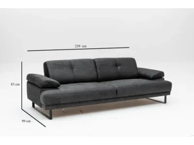 Detail produktu Trojmiestna rozkladacia pohovka Mustang - Anthracite