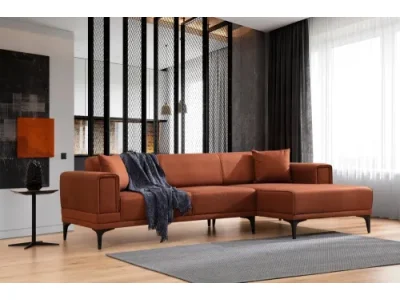 Rohová rozkladacia pohovka Horizon Right - Tile Red