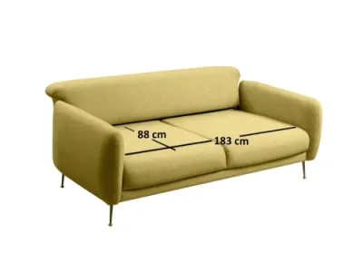 Detail produktu Trojmiestna rozkladacia pohovka Sevilla 3 Seater - Yellow