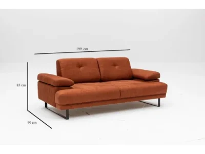 Detail produktu Dvojmiestna rozkladacia pohovka Mustang - Orange