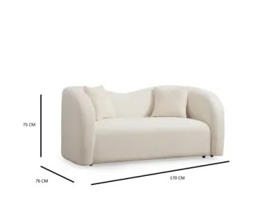 Detail produktu Dvojmiestna pohovka Asos Cream - 2