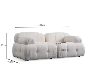 Detail produktu Dvojmiestna pohovka Petite 2 - White