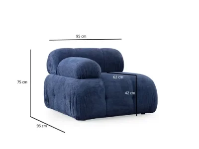Detail produktu Dvojmiestna pohovka Petite 2 - Night Blue
