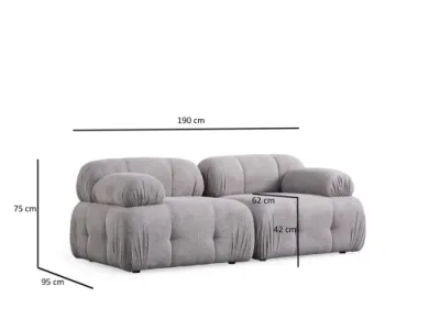 Detail produktu Dvojmiestna pohovka Petite 2 - Light Grey