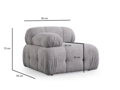 Detail produktu Dvojmiestna pohovka Petite 2 - Light Grey