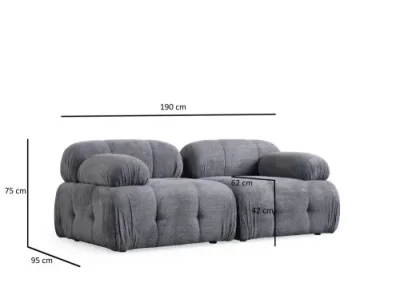 Detail produktu Dvojmiestna pohovka Petite 2 - Grey