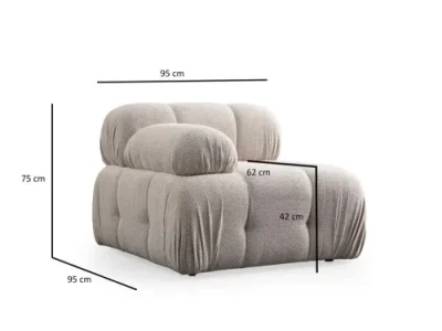 Detail produktu Dvojmiestna pohovka Petite 2 - Cream