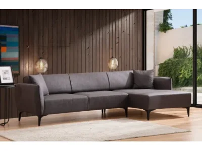 Rohová sedacia súprava / Rohová pohovka Belissimo Right - Dark Grey