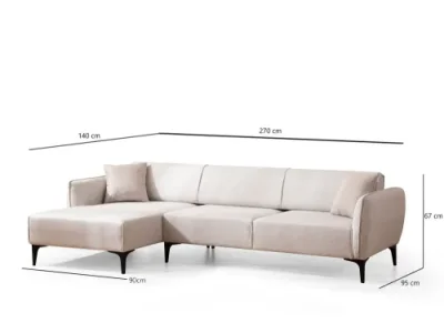 Detail produktu Rohová sedacia súprava / Rohová pohovka Belissimo Left - Off White