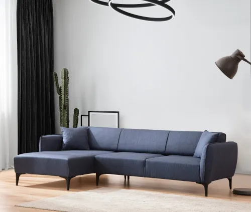 Rohová sedacia súprava / Rohová pohovka Belissimo Left - Blue