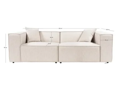Detail produktu Dvojmiestna pohovka Lora 2 Seater - Light Brown