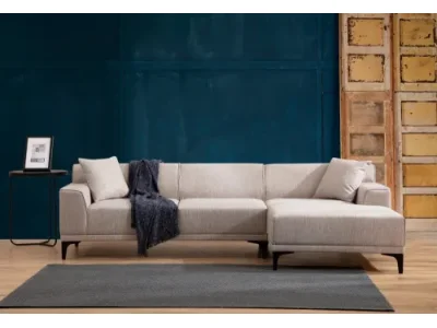 Rohová sedacia súprava / Rohová pohovka Petra R Corner - White