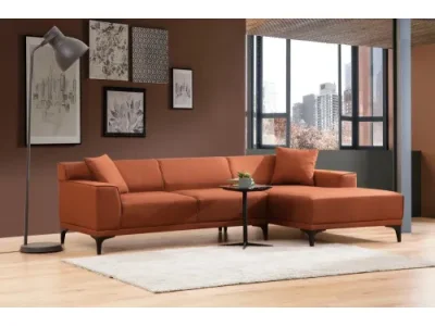 Rohová sedacia súprava / Rohová pohovka Petra R Corner - Orange