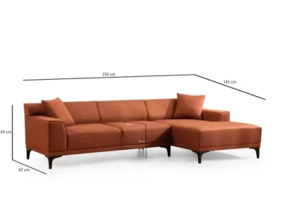 Detail produktu Rohová sedacia súprava / Rohová pohovka Petra R Corner - Orange